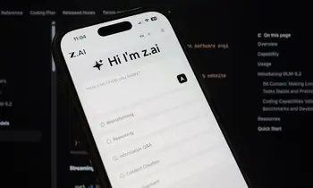 Z.AI Chatfenster auf Smartphone. 