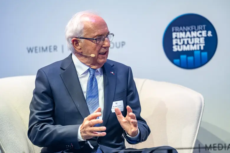 Dr. Ingo Friedrich auf dem Frankfurt Finance & Future Summit 2026 im Kap Europa.