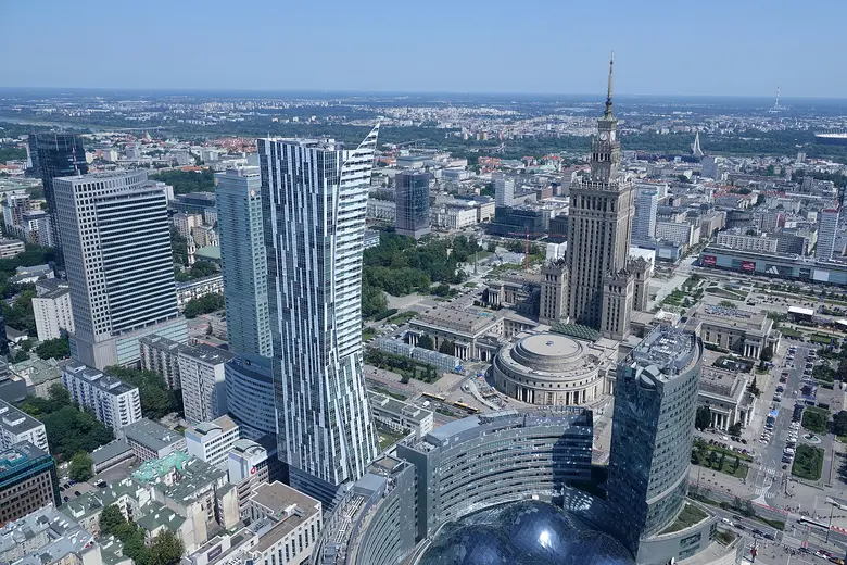 Blick über Warschau.