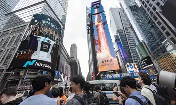 Werbung für SpaceX-IPO.