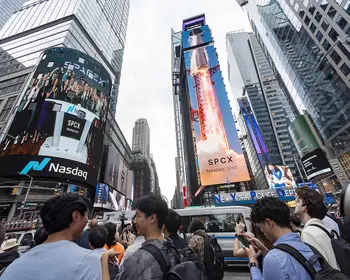 Werbung für SpaceX-IPO.