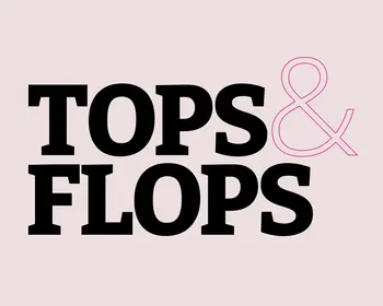 Schriftzug „Tops & Flops" zur Kennzeichnung der wöchentlichen Übersicht über auffällige Gewinner und Verlierer bei Aktien.