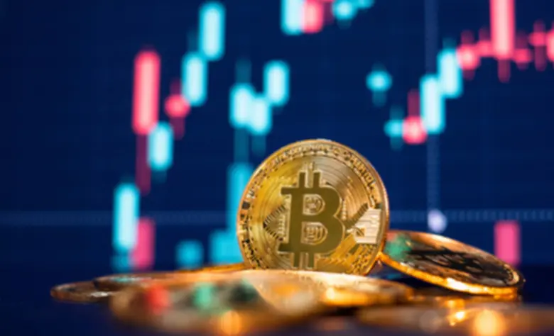 Bitcoin-Münzen.