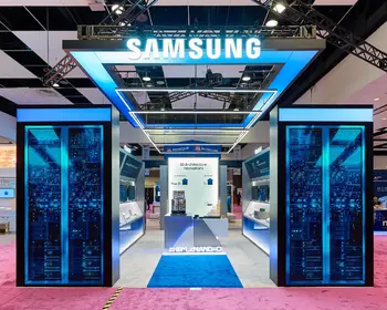 Samsung stellt seine Neuheiten im Santa Clara Convention Center vor.