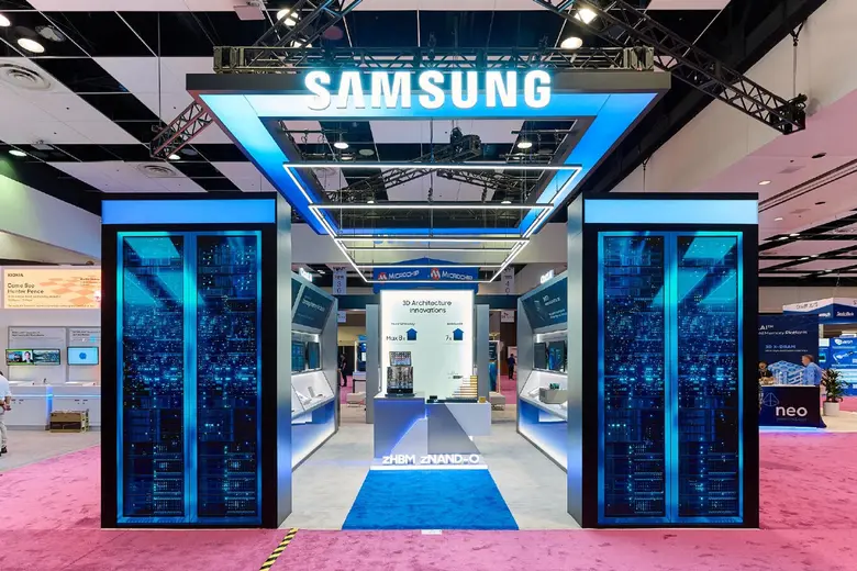 Samsung stellt seine Neuheiten im Santa Clara Convention Center vor.