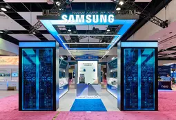 Samsung stellt seine Neuheiten im Santa Clara Convention Center vor.