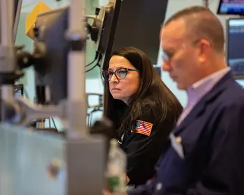 Trader bei der Arbeit an der New York Stock Exchange (NYSE).