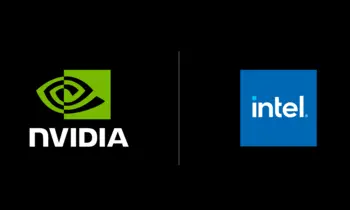 Logos von Intel und Nvidia nebeneinander – Symbolbild für den Milliarden-Deal beider Unternehmen.